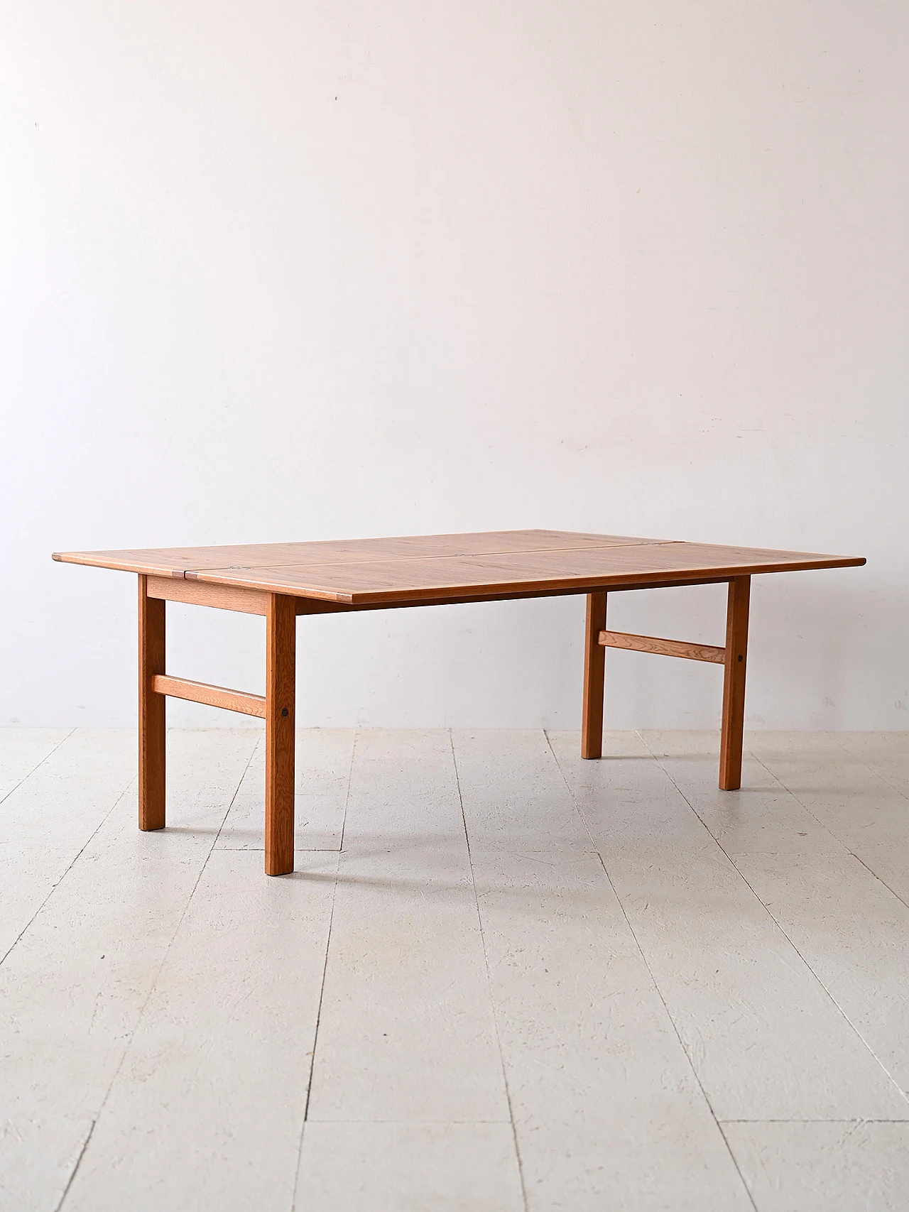 Folding teak coffee table with oak profiles, 1960s 1