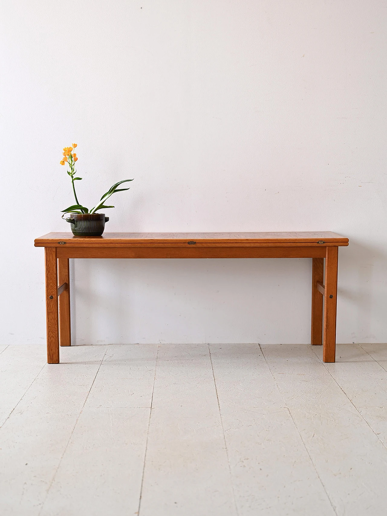 Folding teak coffee table with oak profiles, 1960s 3