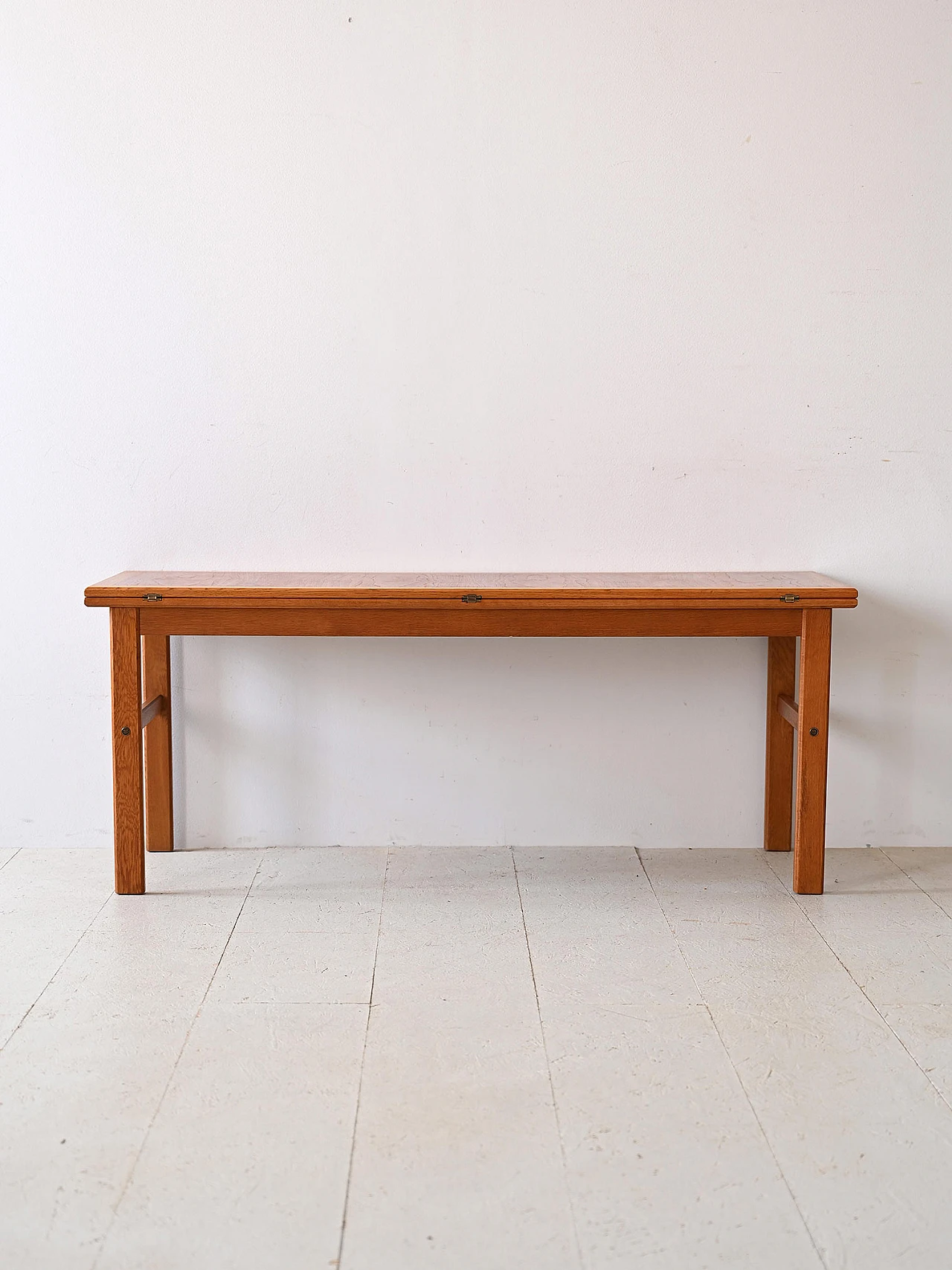 Folding teak coffee table with oak profiles, 1960s 4