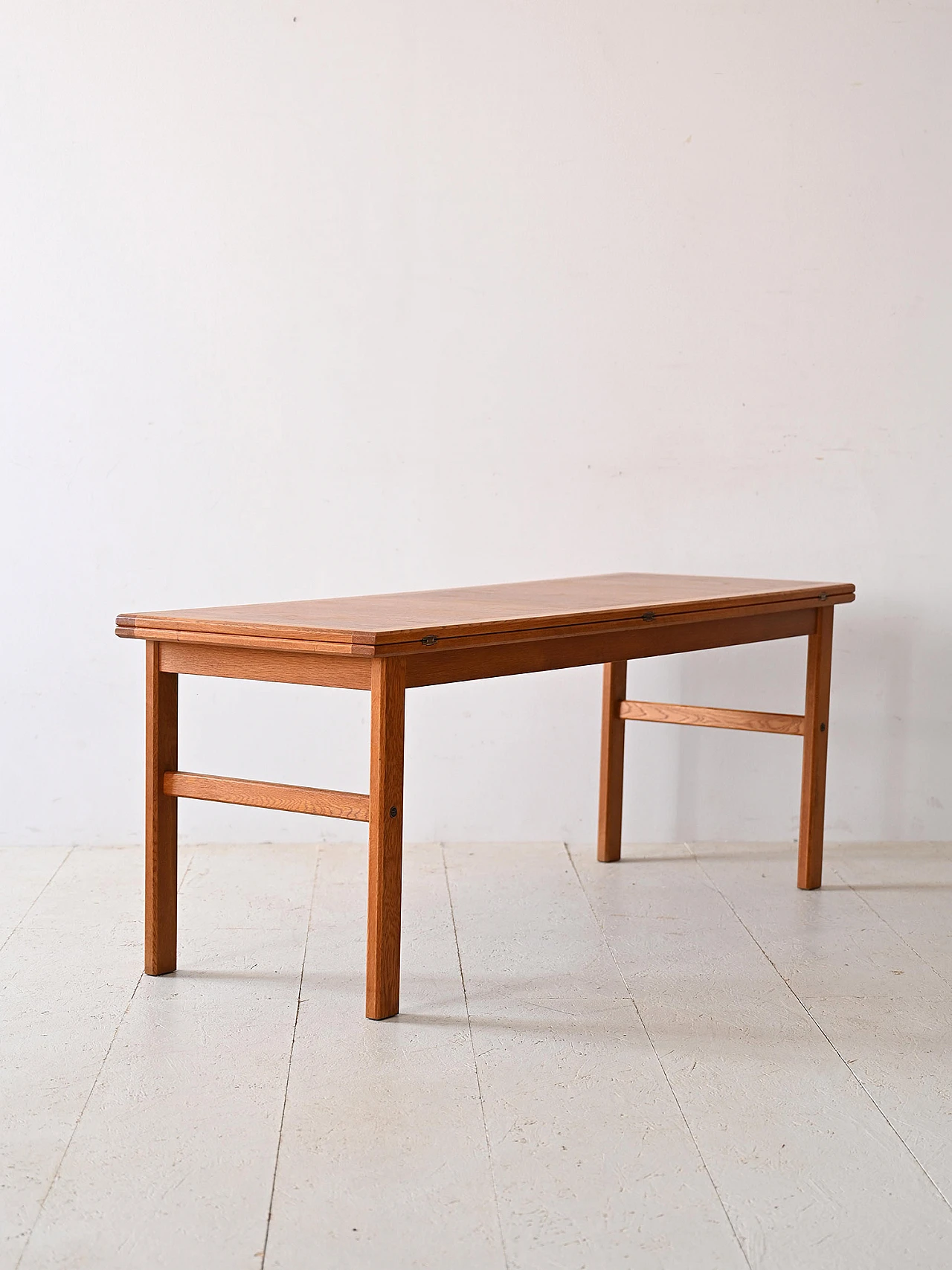 Folding teak coffee table with oak profiles, 1960s 5