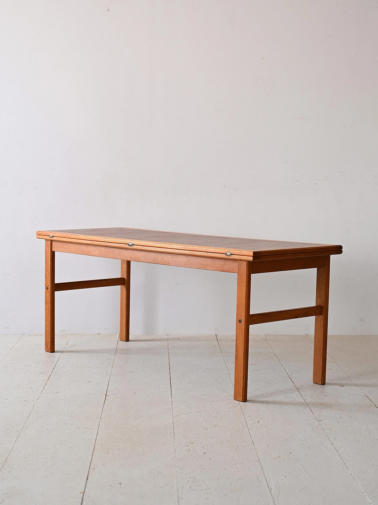 Folding teak coffee table with oak profiles, 1960s 6