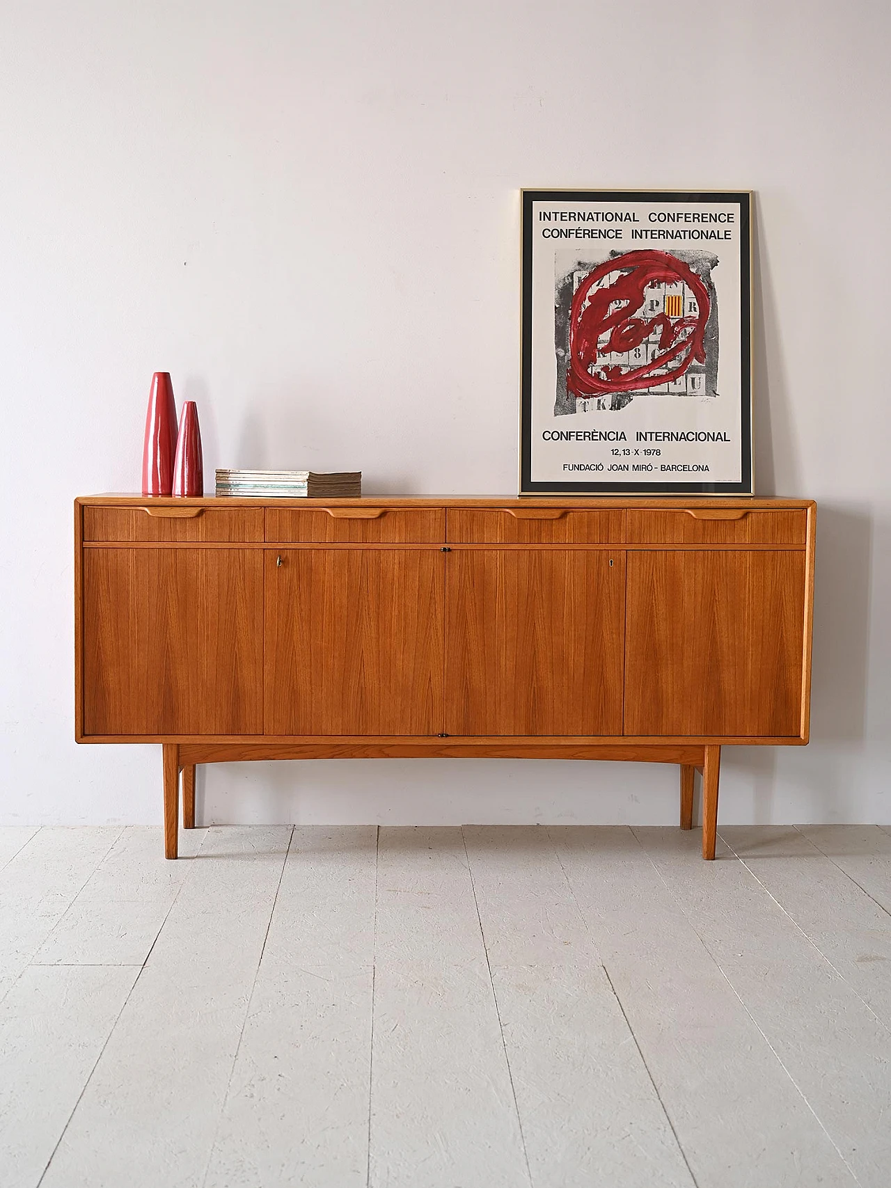 Credenza svedese in teak di Berti Fridhagen, anni '60 1