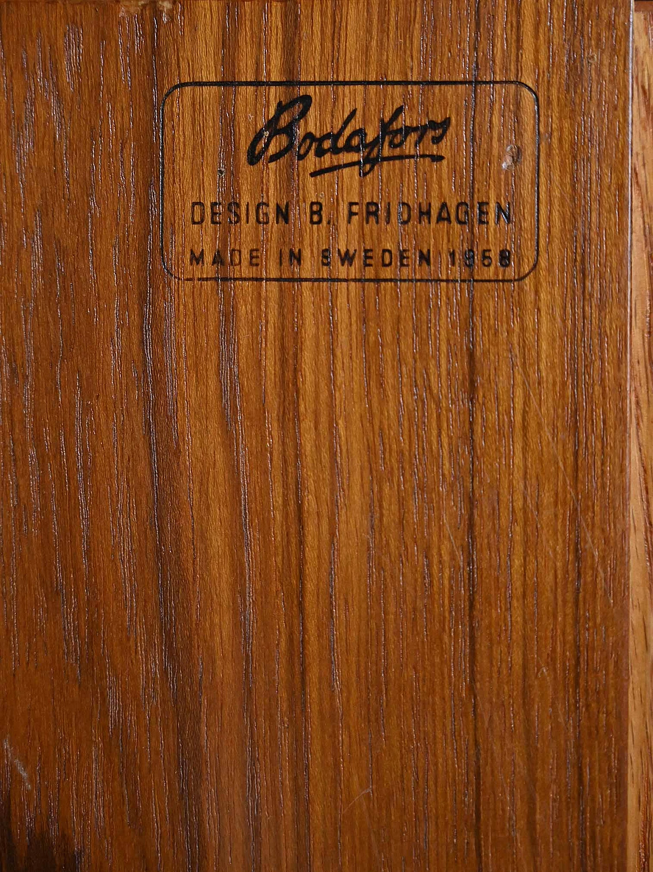 Credenza svedese in teak di Berti Fridhagen, anni '60 11