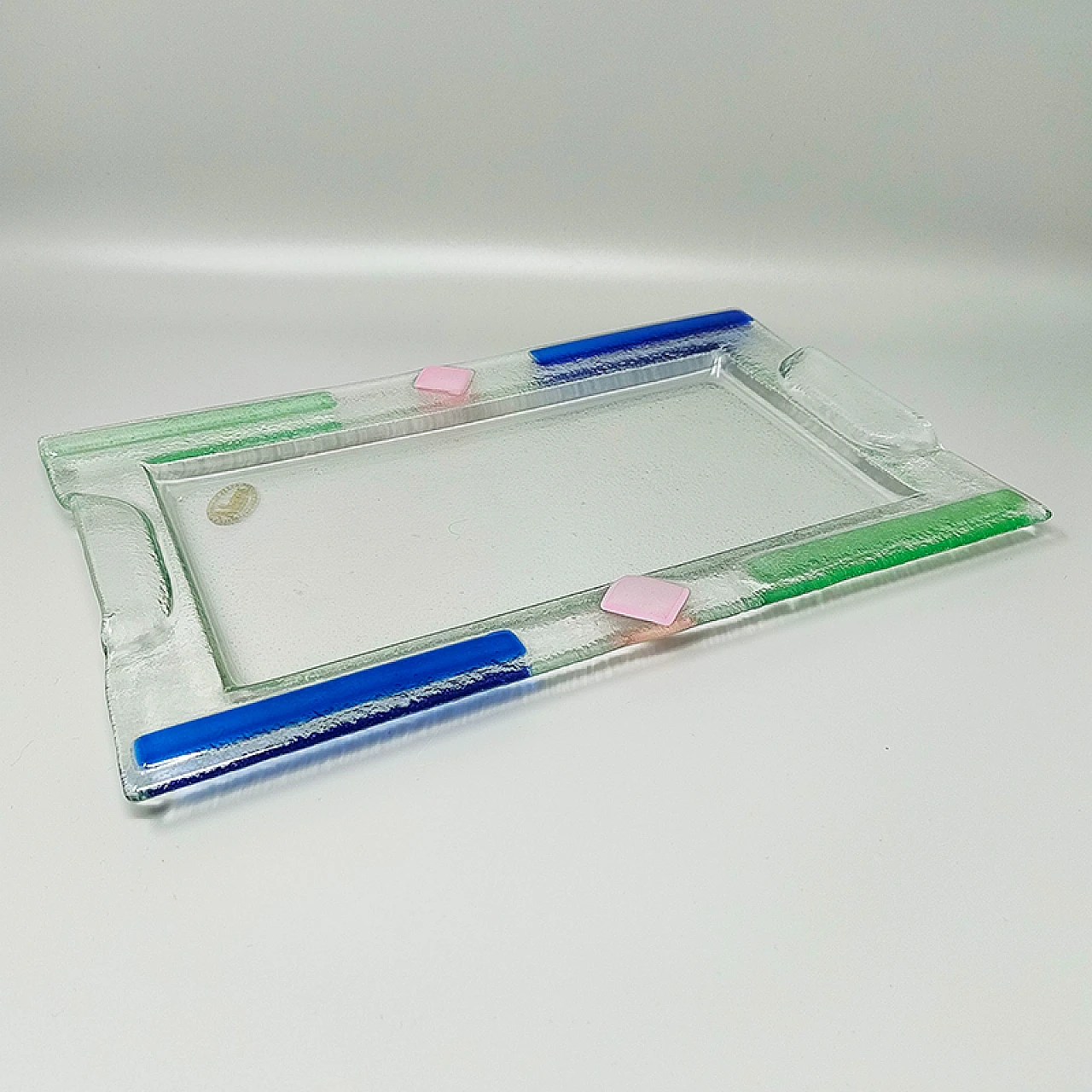 Murano glass tray by Albatros, 1970s 3