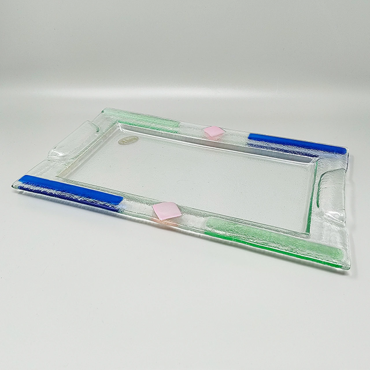 Murano glass tray by Albatros, 1970s 4