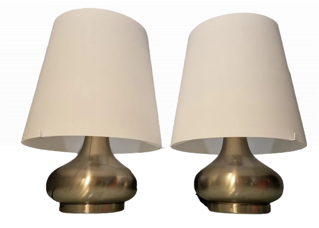 Pair of 2344 table lamps by Max Ingrand for Fontana Arte, 1970s 4