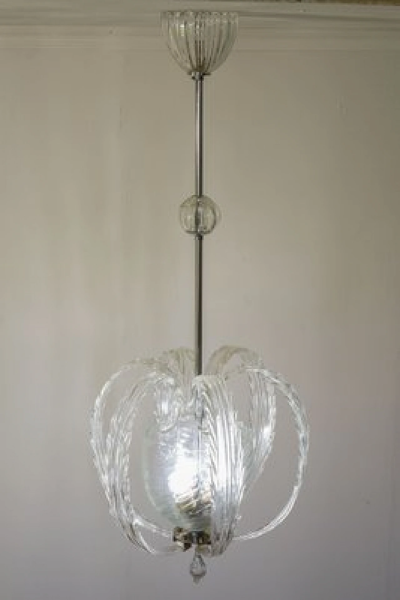 Murano glass chandelier by Paolo Venini for Venini, 1940s 1