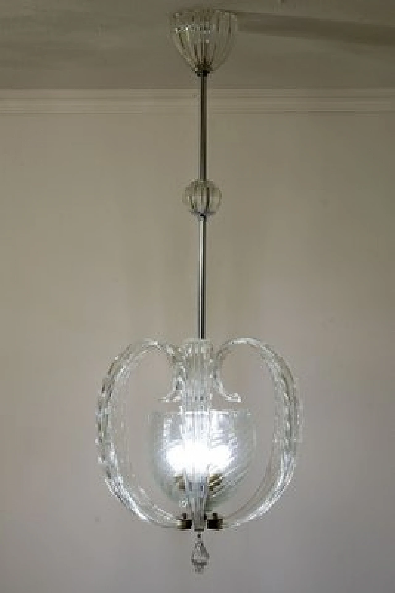 Lampadario in vetro di Murano di Paolo Venini per Venini, anni '40 4