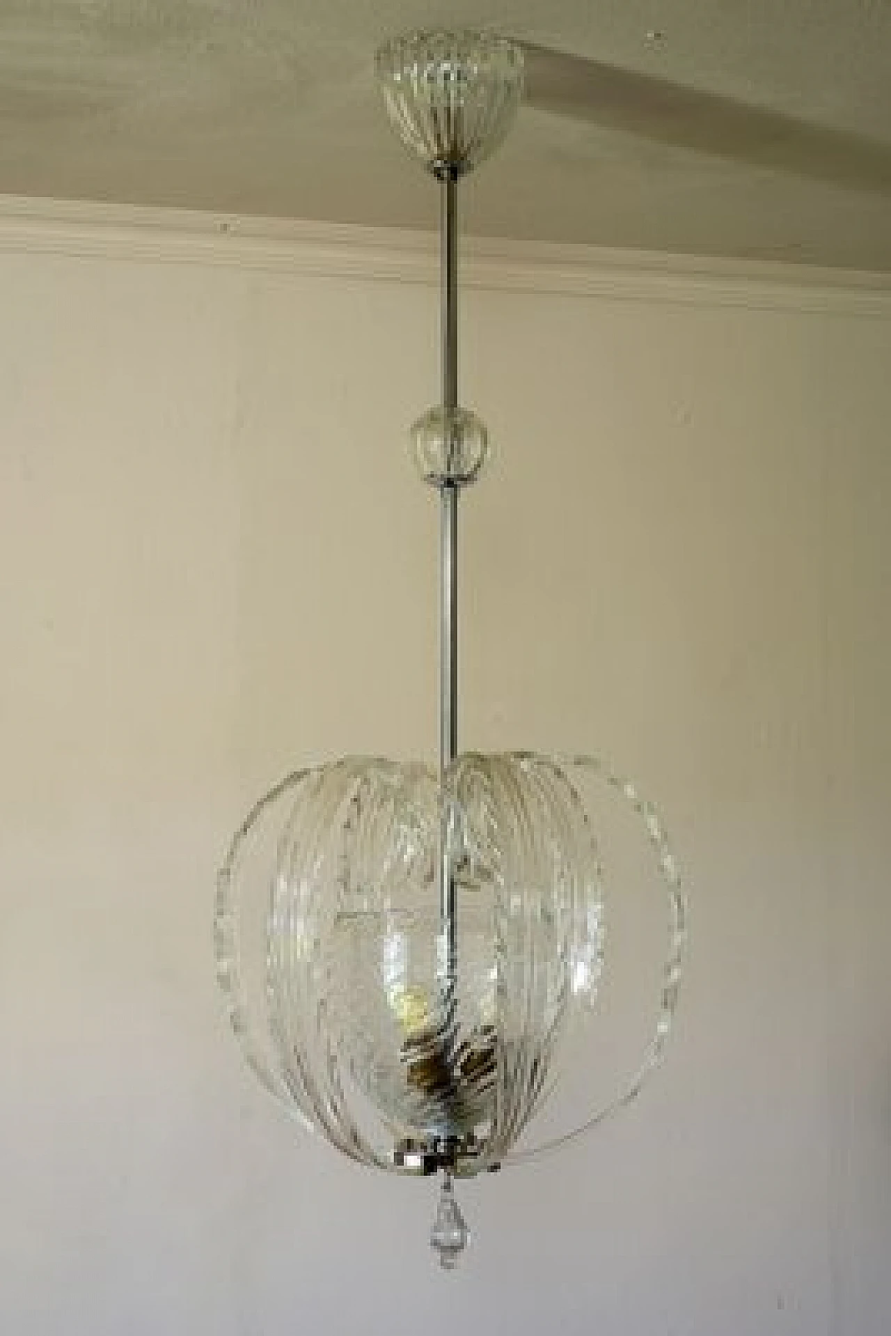 Murano glass chandelier by Paolo Venini for Venini, 1940s 8