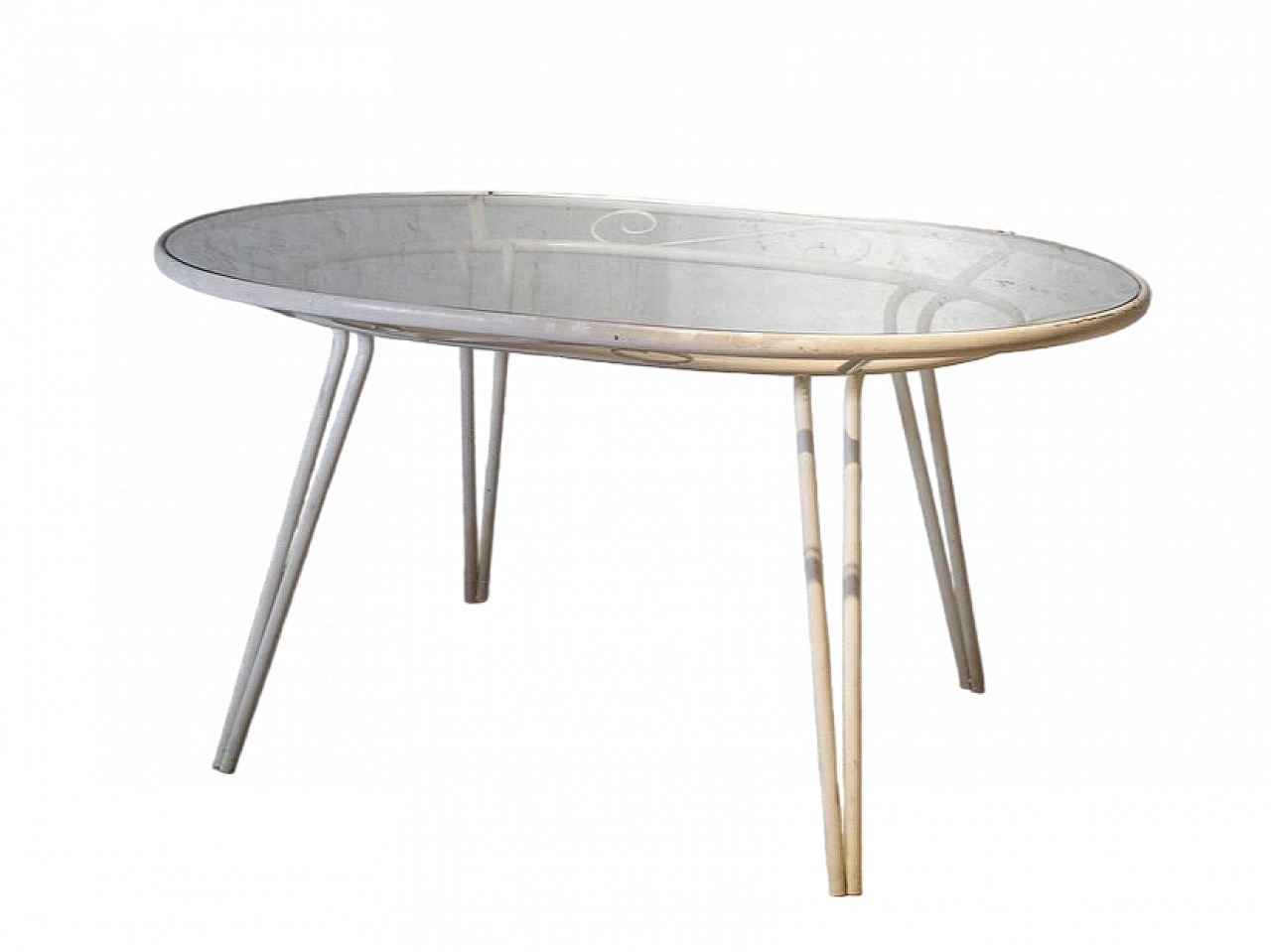 Wrought iron oval garden table by Gio Ponti, 1950s 8