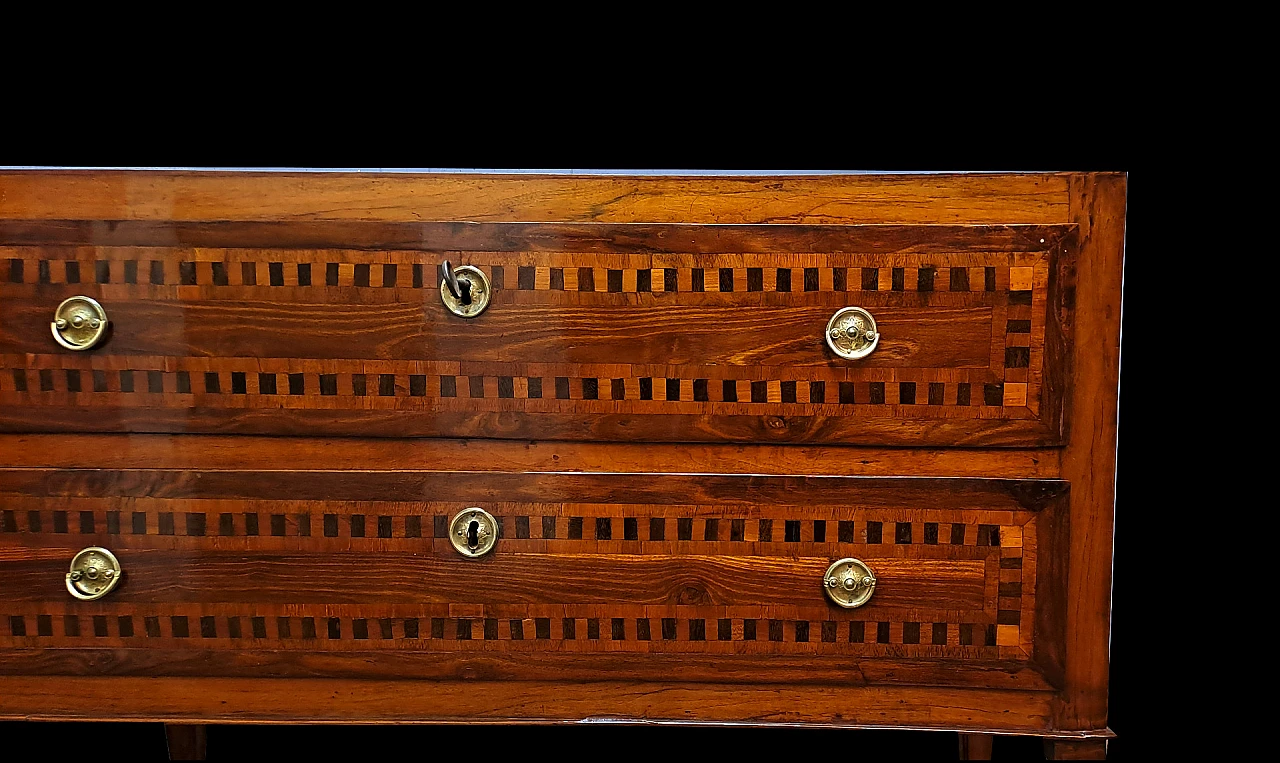 Louis XVI chest of drawers panelled in cherry, late 18th century 9