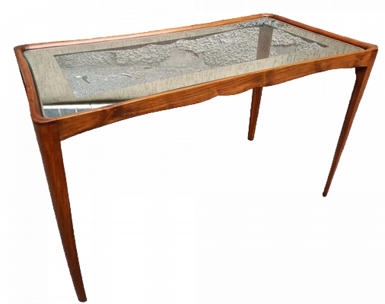 Coffee table in wood & mirrored top by Paolo Buffa, 1940s 5