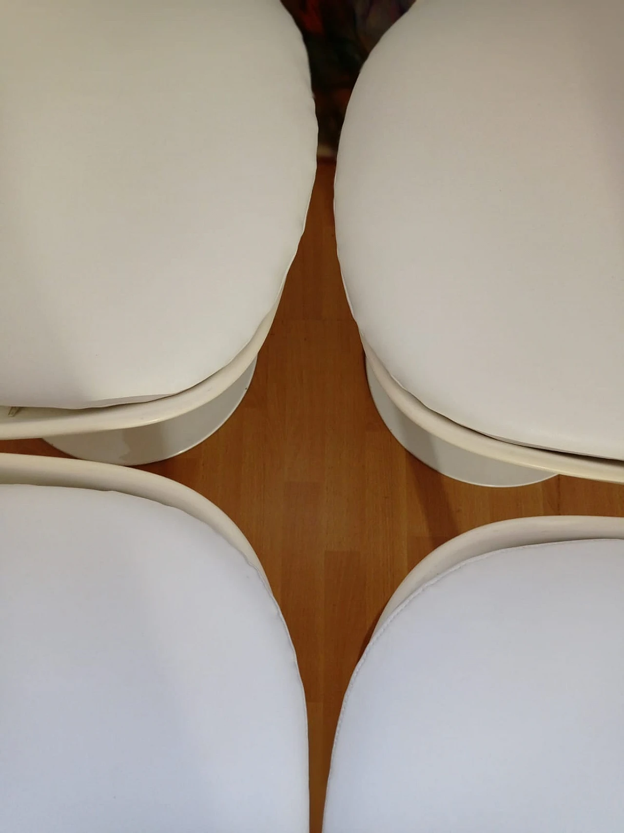 4 White Tulip 769-S chairs by Eero Saarinen for Alivar, 1980s 6