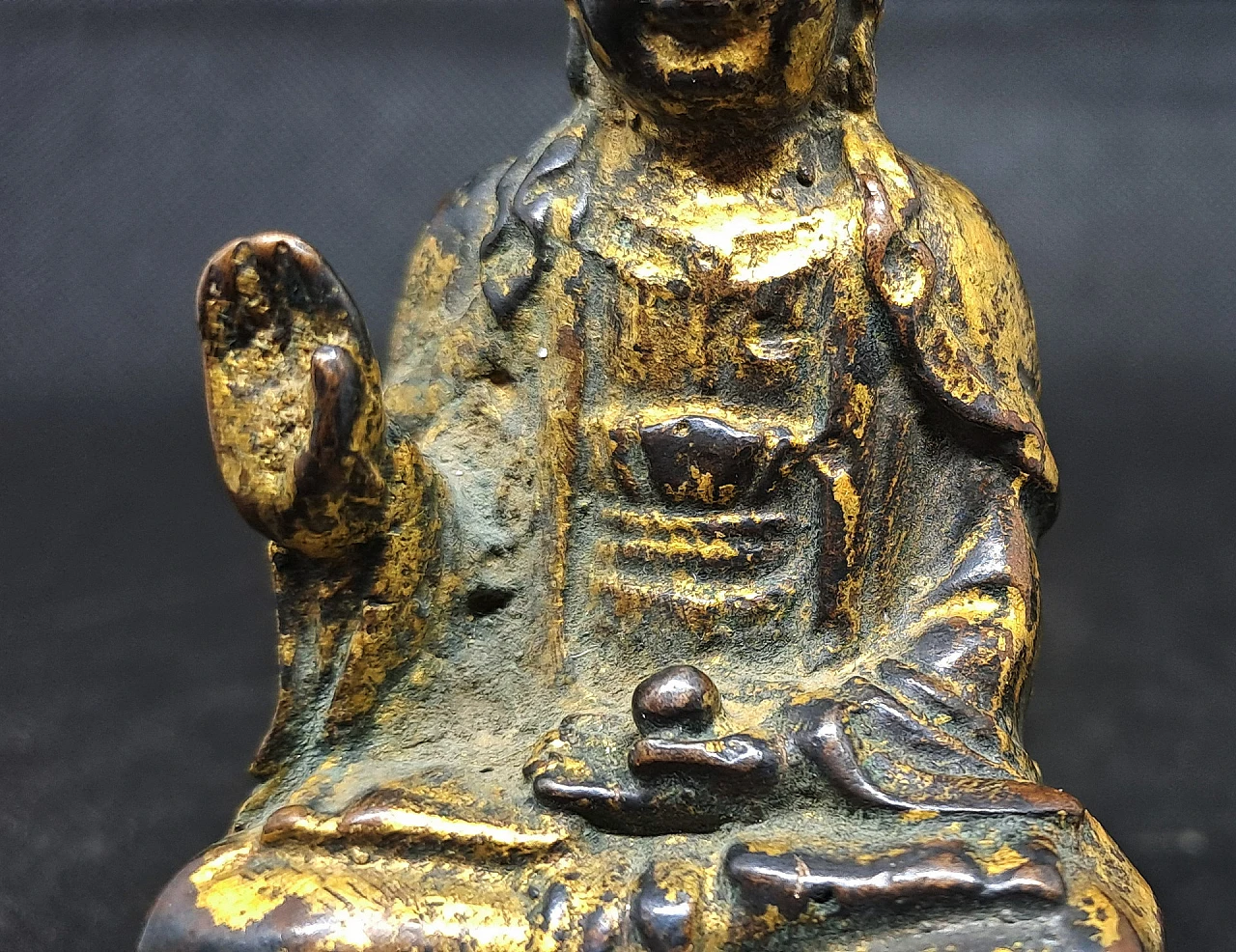 Scultura cinese Guanyin in bronzo, '800 4