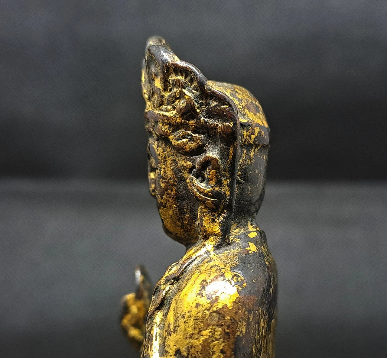 Scultura cinese Guanyin in bronzo, '800 6