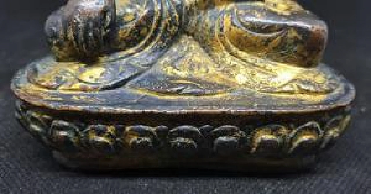 Bronze sculpture of Buddha Sakyamuni on flower-shaped base 2