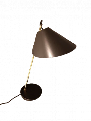 Table lamp in iron & brass by L. C. Dominioni for Azucena, 1990s