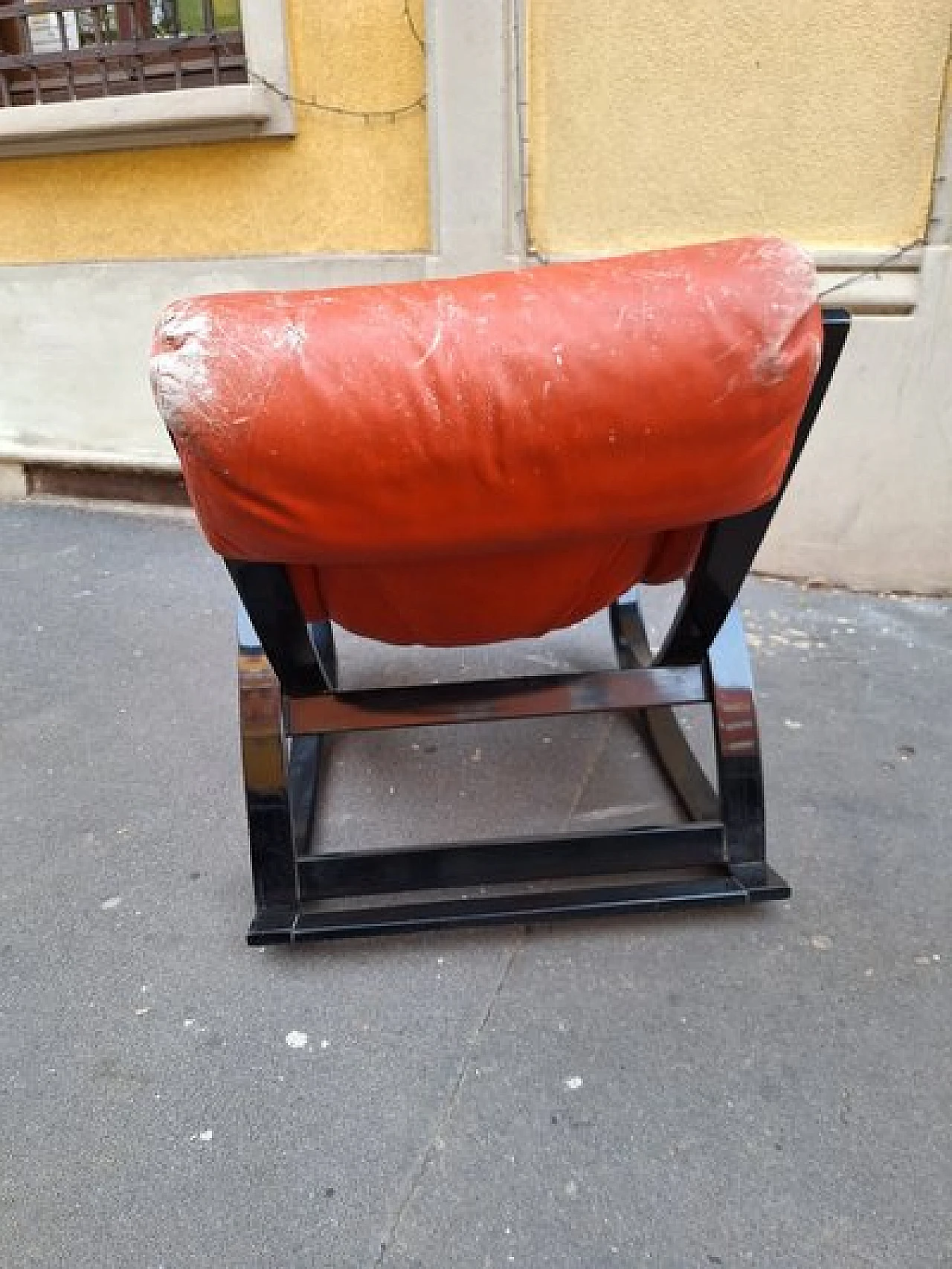 Sgarsul red rocking chair by Gae Aulenti for Poltronova, 1970s 8