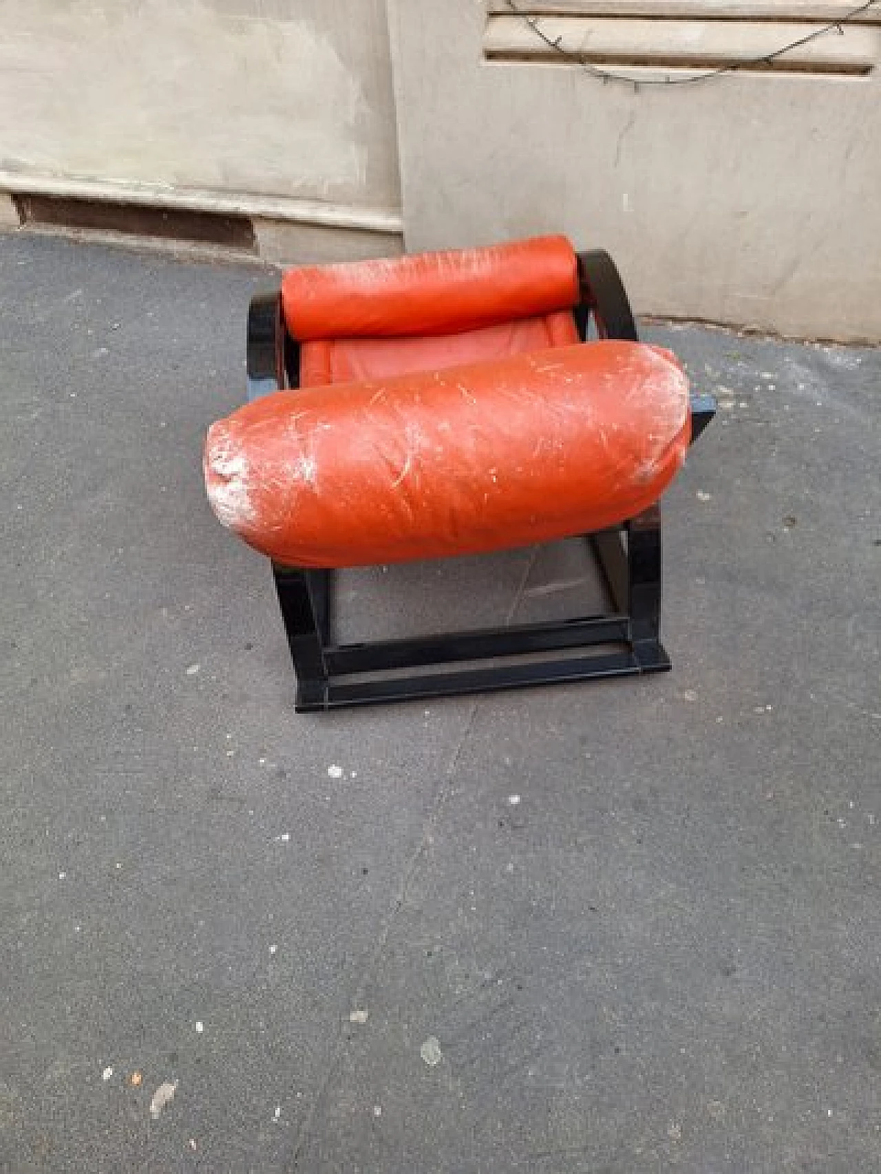 Sgarsul red rocking chair by Gae Aulenti for Poltronova, 1970s 9