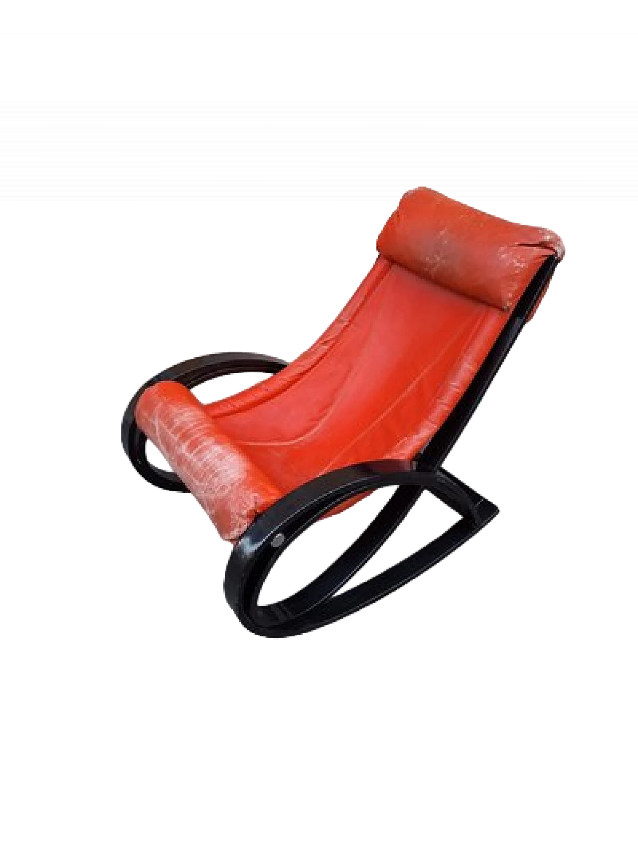 Sgarsul red rocking chair by Gae Aulenti for Poltronova, 1970s 12