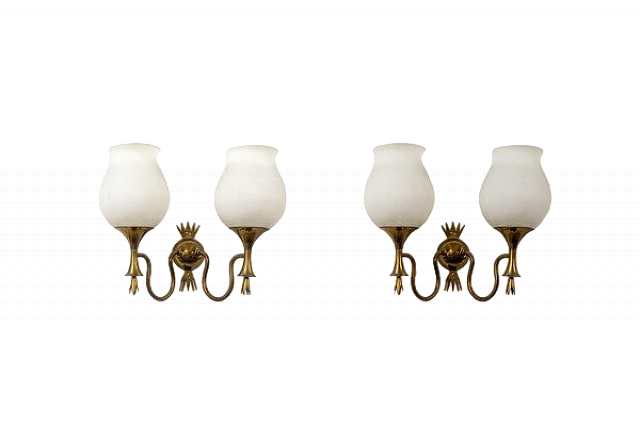 Pair of wall lamps by Angelo Lelli for Arredoluce, 1960s 6