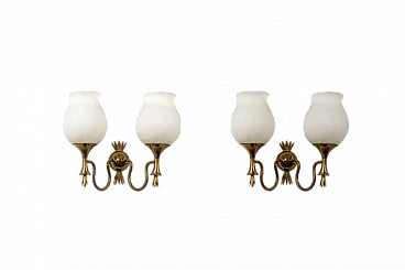 Coppia di lampade da parete di Angelo Lelli per Arredoluce, anni '60