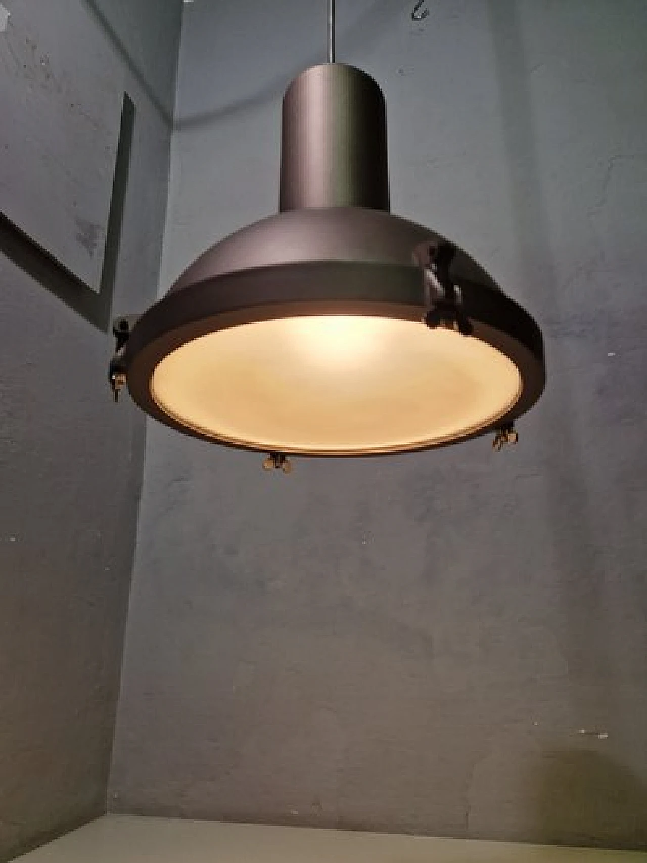 Lampadario 365 in vetro e ferro di Le Corbusier per Nemo, anni '90 2