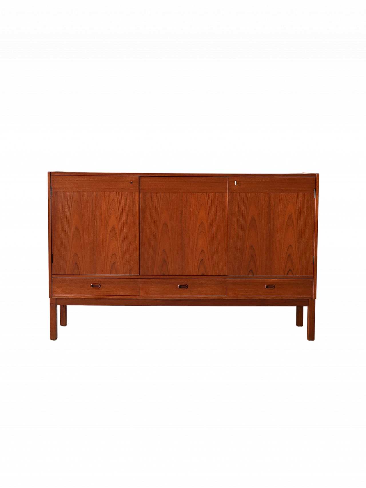 Credenza svedese in legno squadrata, anni '60 12