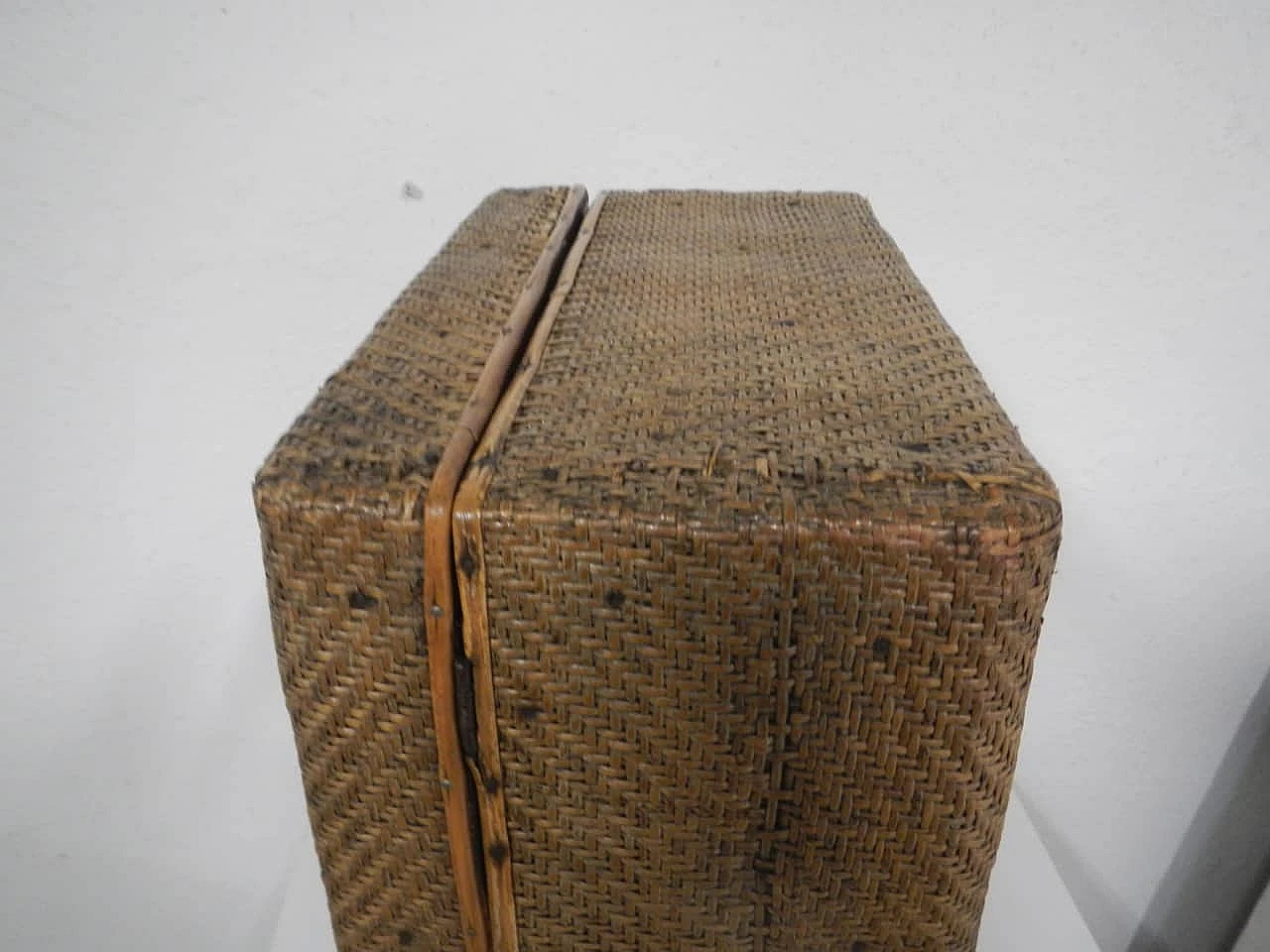 Spruce and rattan trunk, 1940s 6