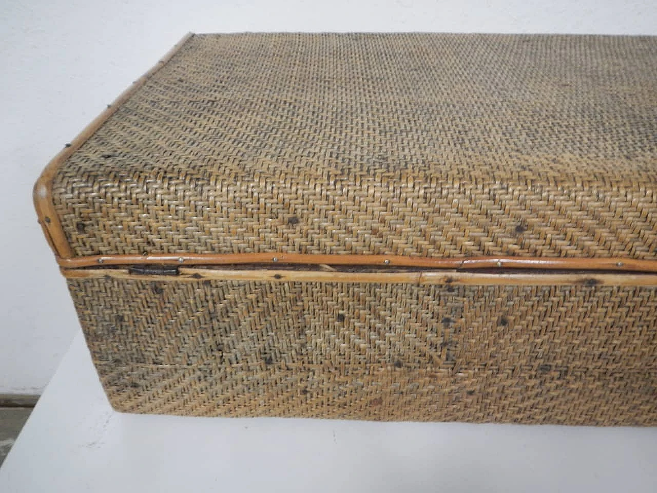 Spruce and rattan trunk, 1940s 7