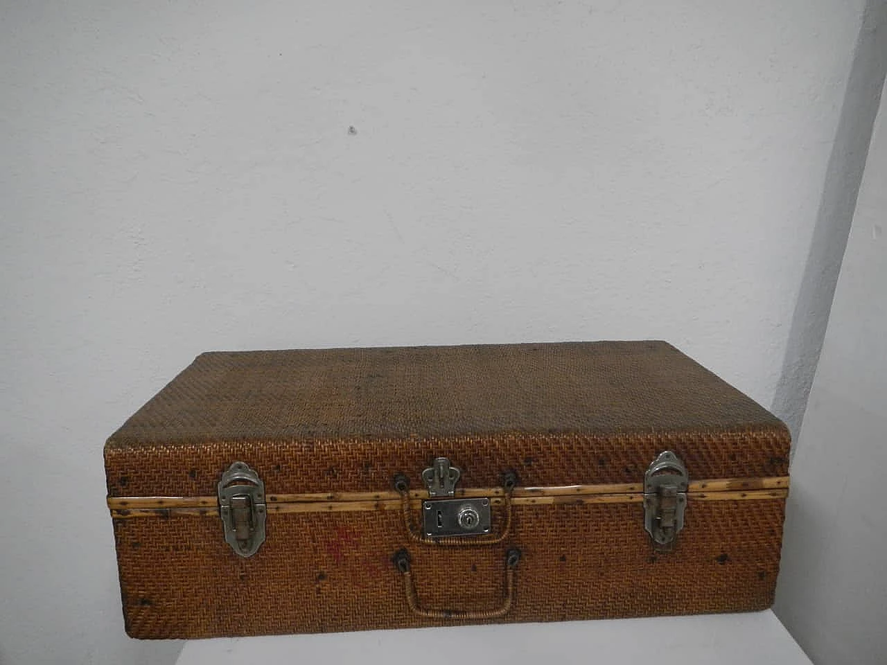 Spruce trunk covered with rattan, 1940s 1