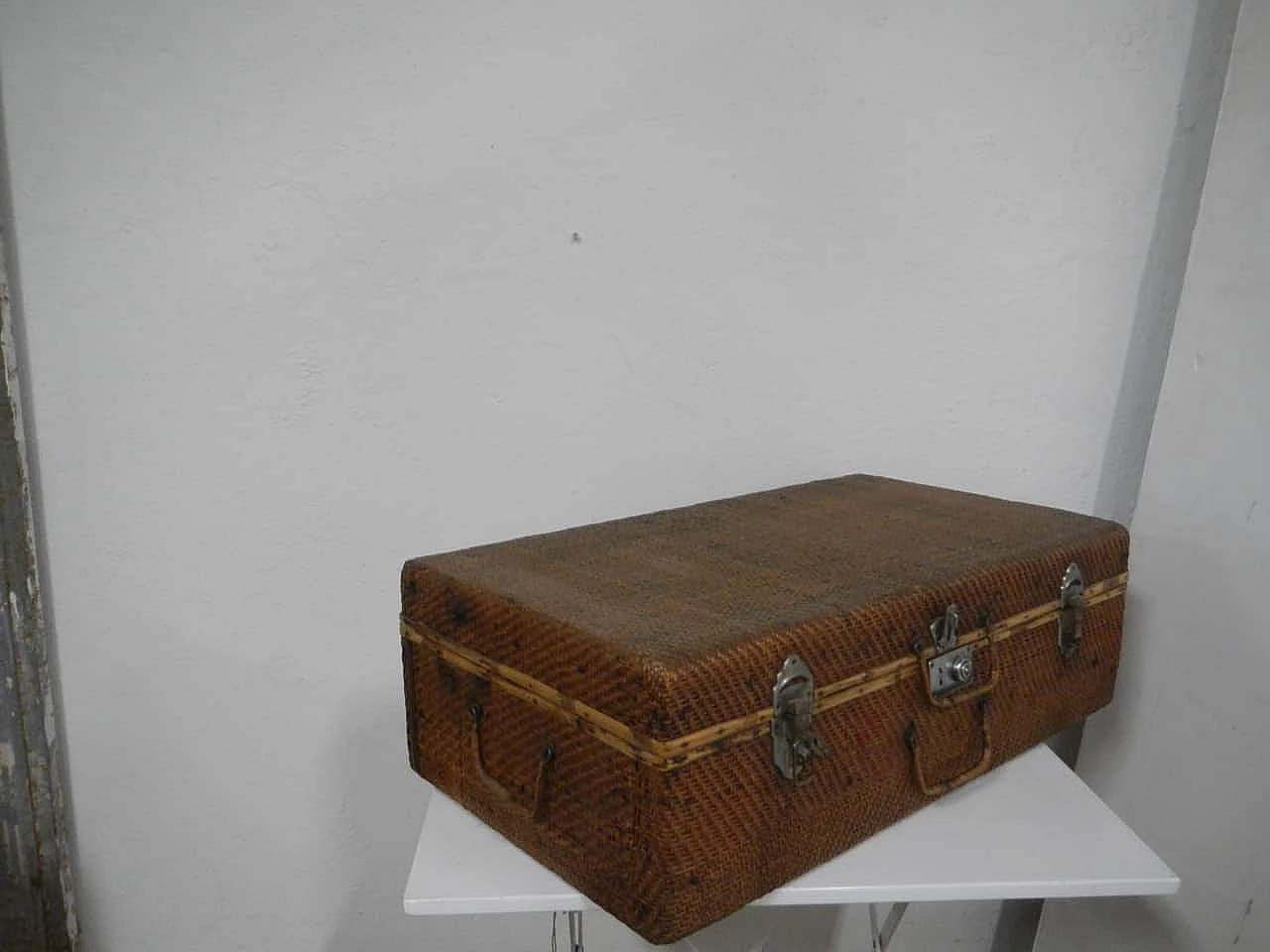 Spruce trunk covered with rattan, 1940s 2