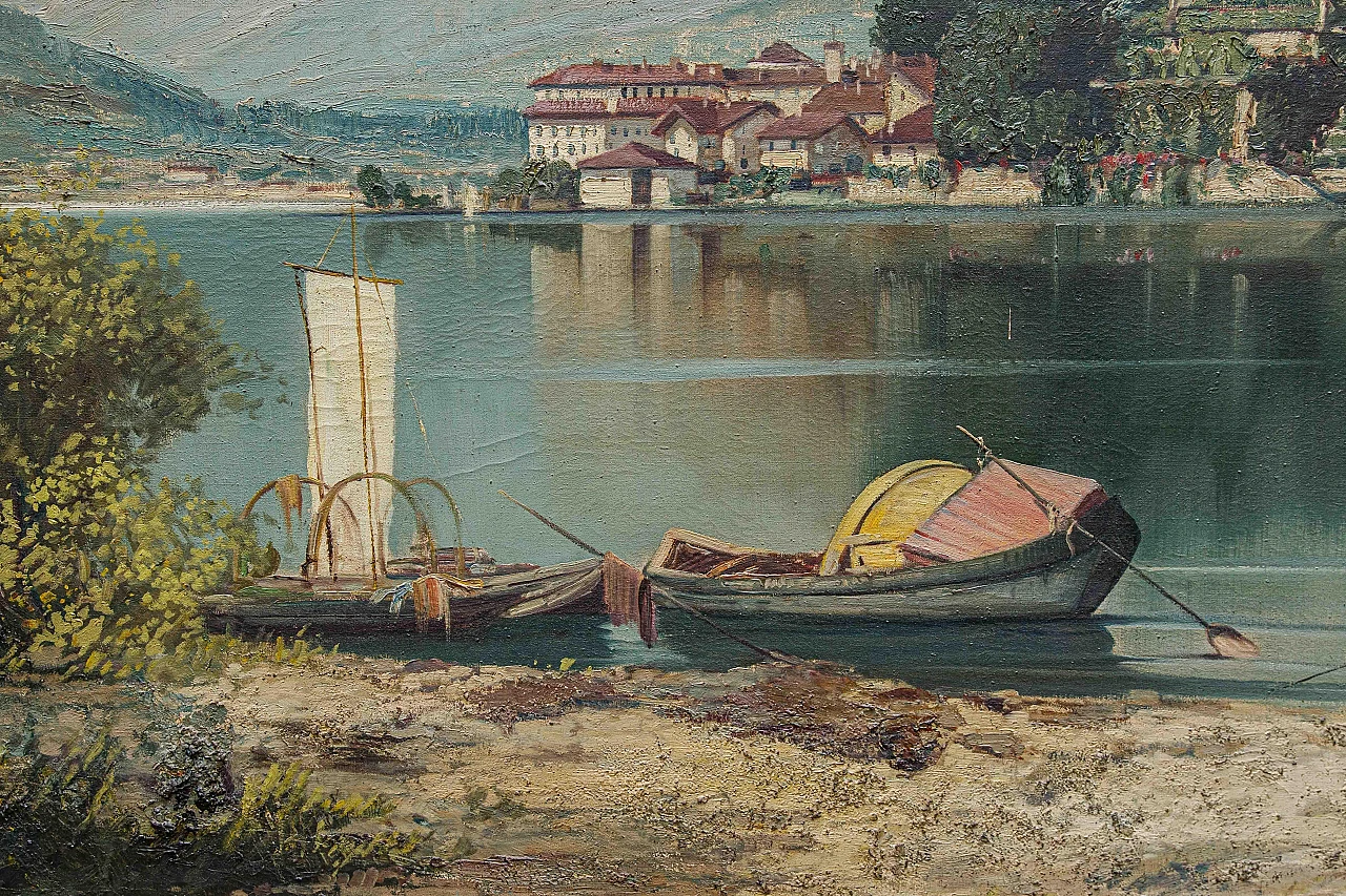 Clark Van Clemenson, Veduta dell'Isola bella, olio su tela 2