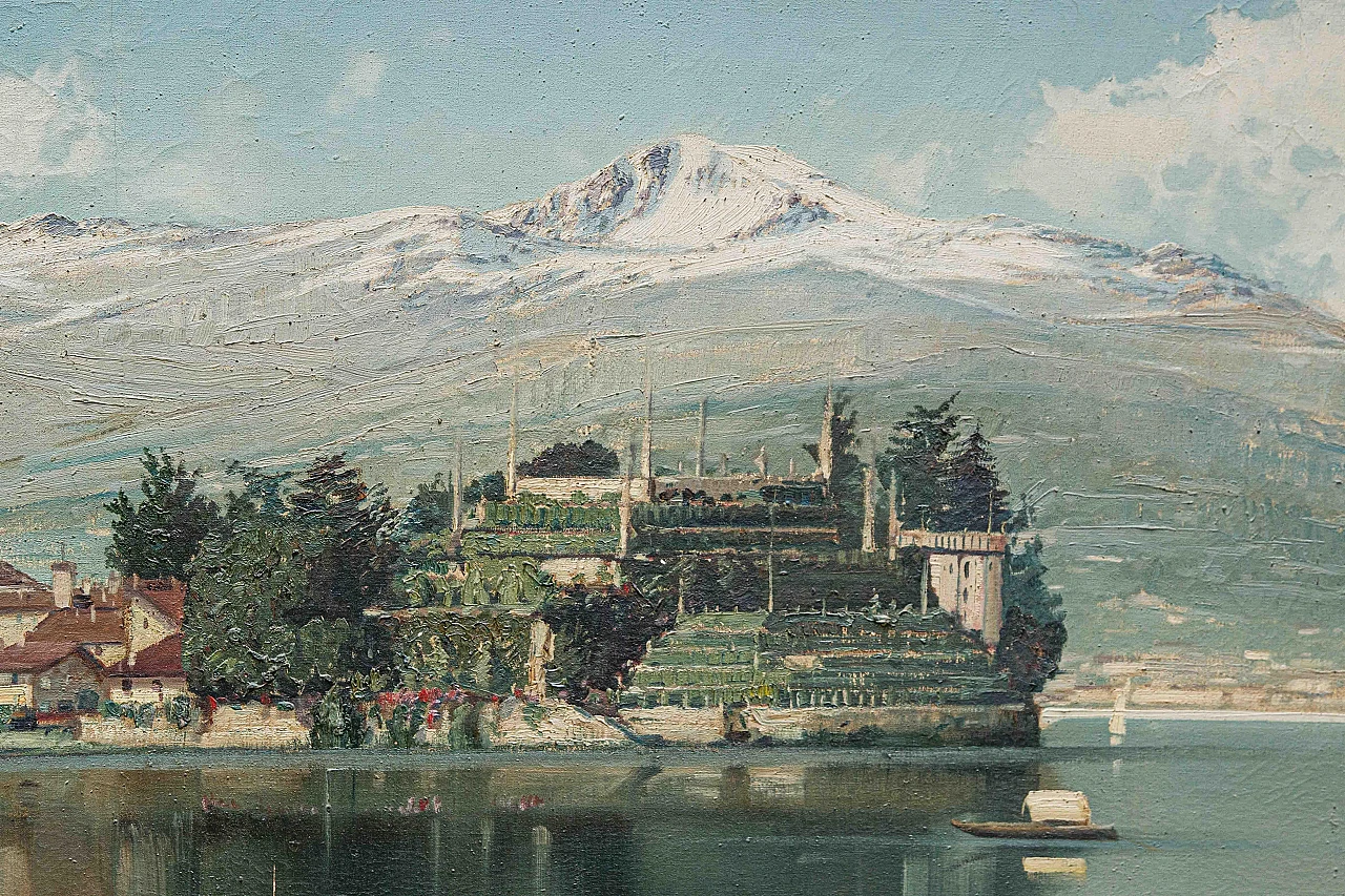 Clark Van Clemenson, Veduta dell'Isola bella, olio su tela 5