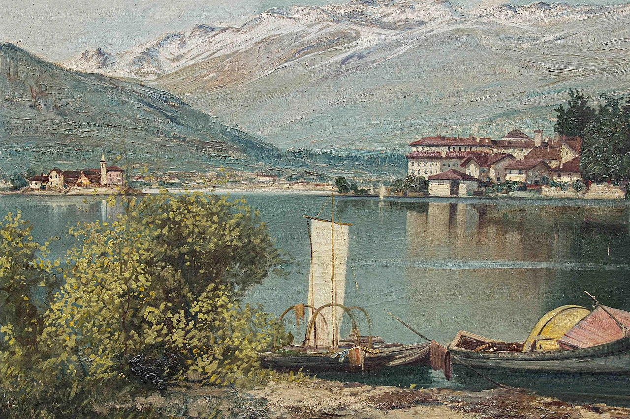 Clark Van Clemenson, View of Isola Bella, oil on canvas 7