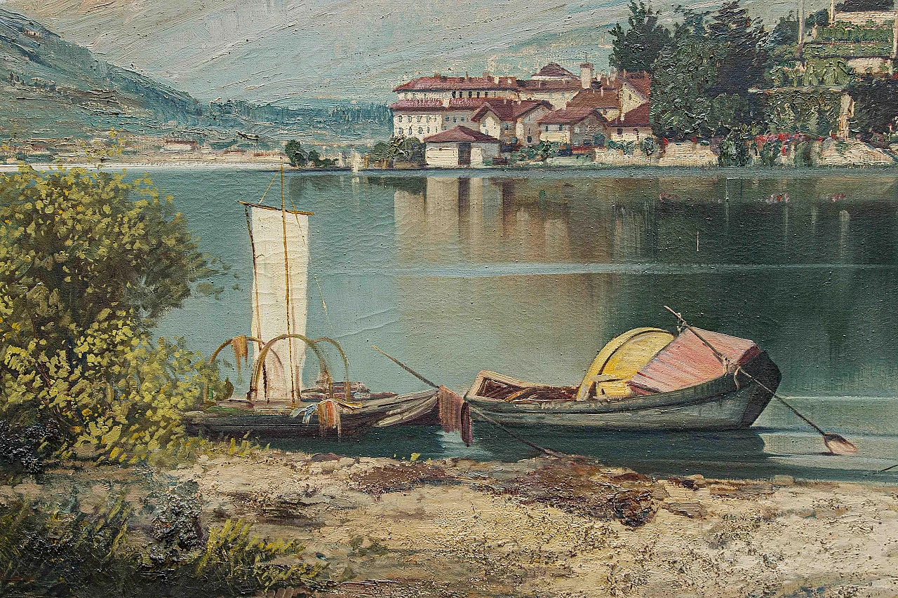 Clark Van Clemenson, View of Isola Bella, oil on canvas 10