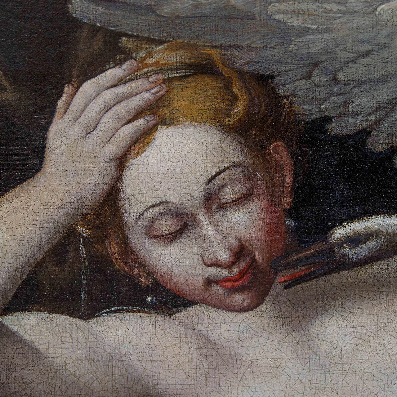 Mannerist School, Leda and the swan, oil on canvas, 16th century 7