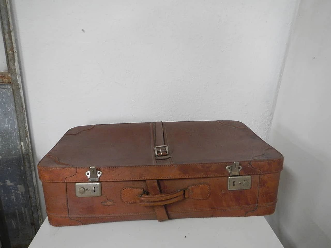 Leather suitcase, 1970s 1