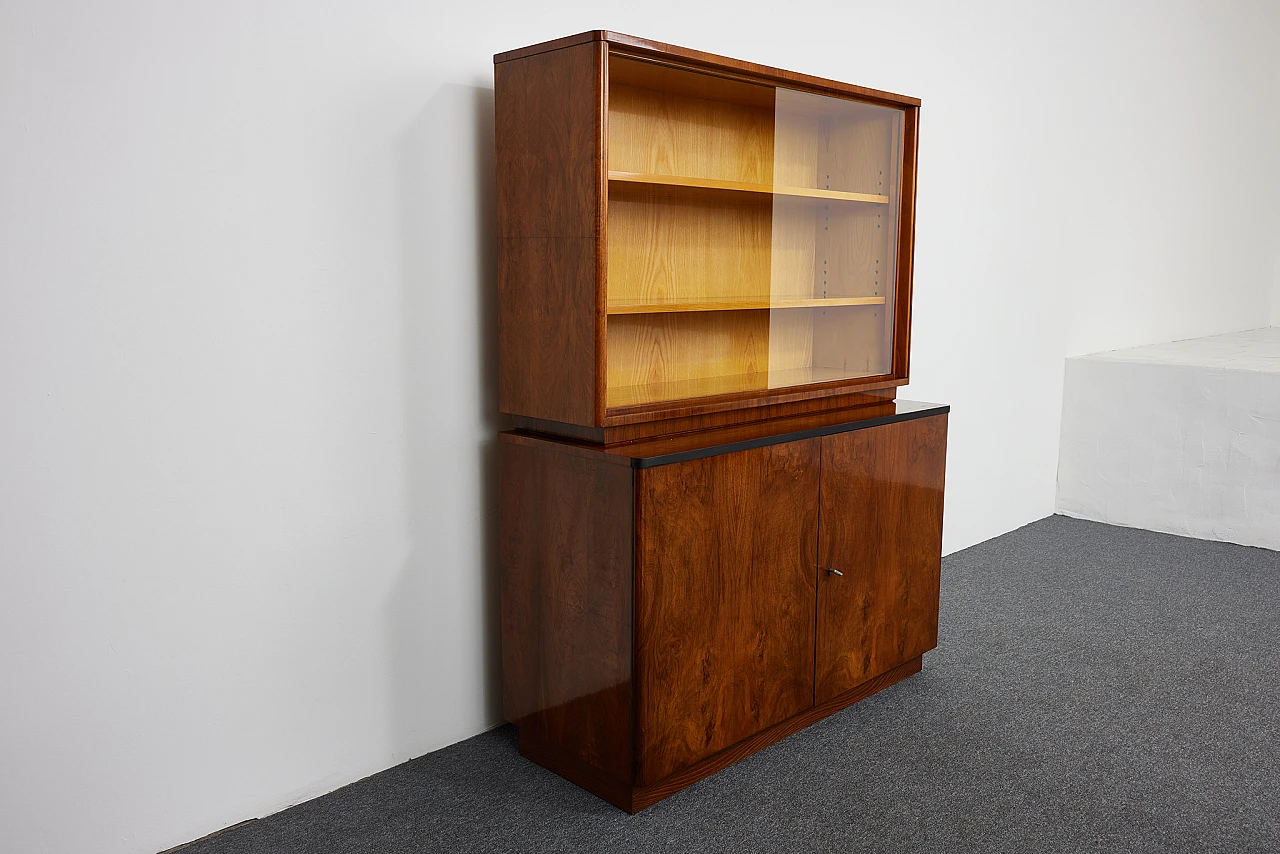 Wood veneered bookcase by Jindrich Halabala, 1954 3