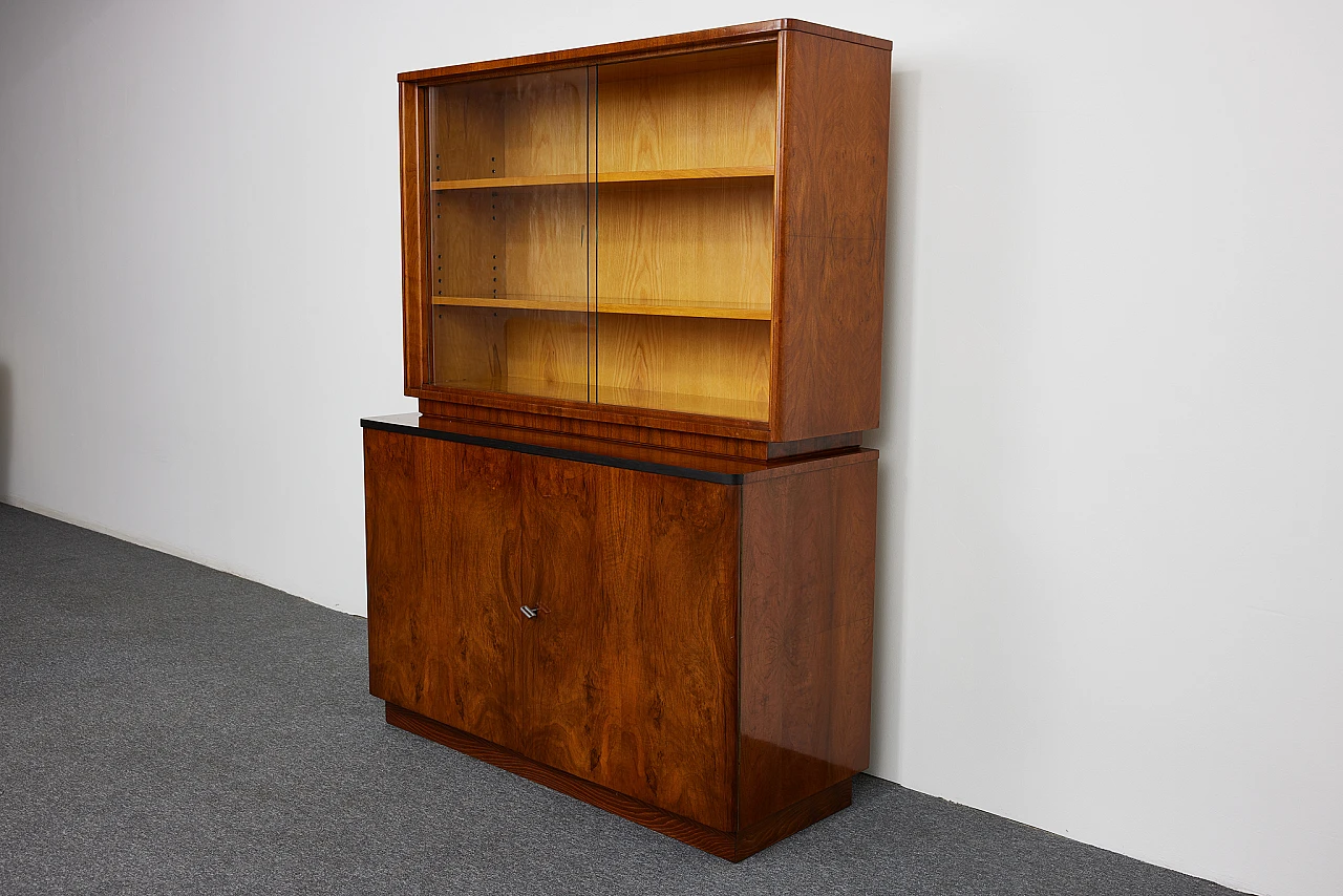 Wood veneered bookcase by Jindrich Halabala, 1954 4