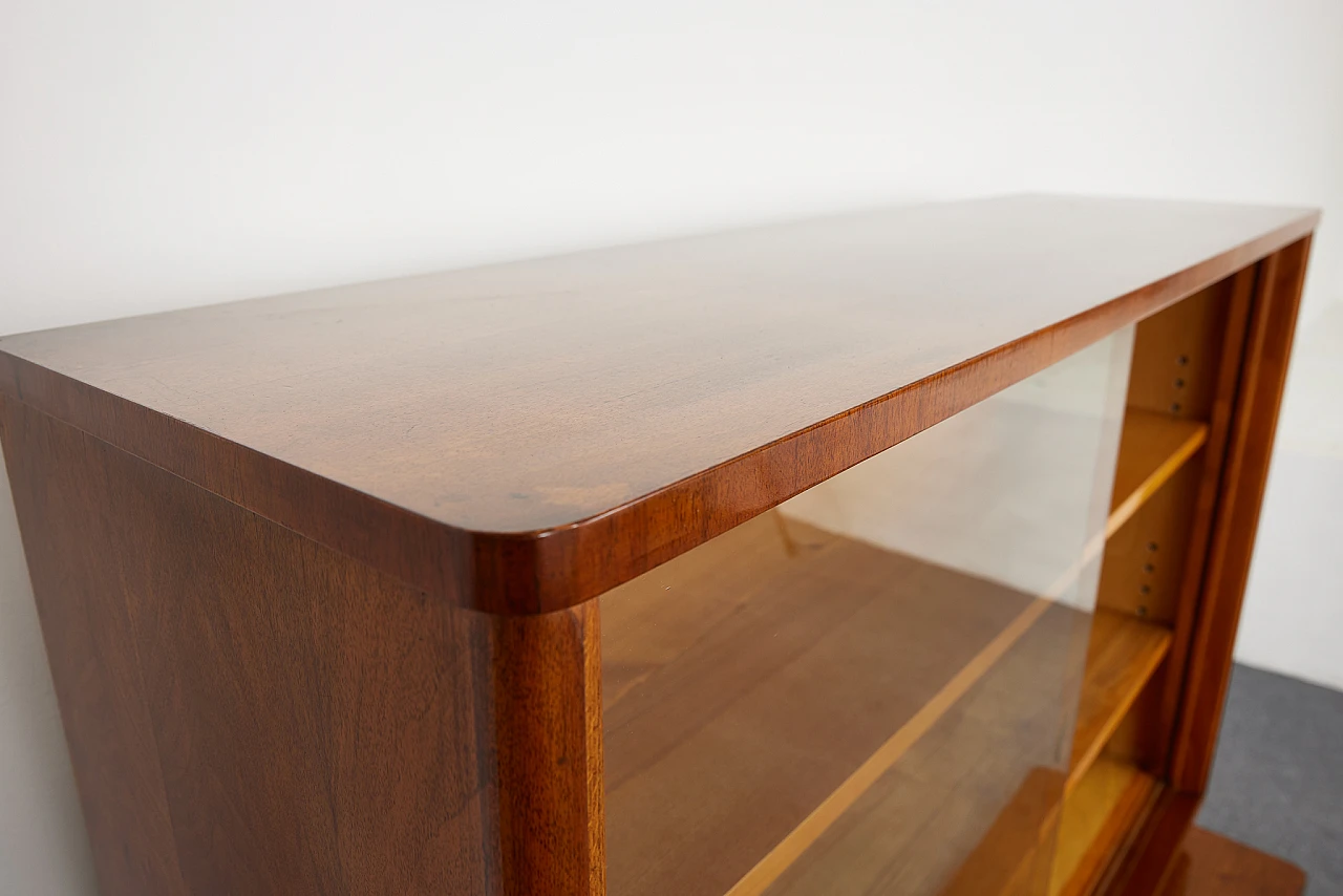 Wood veneered bookcase by Jindrich Halabala, 1954 5