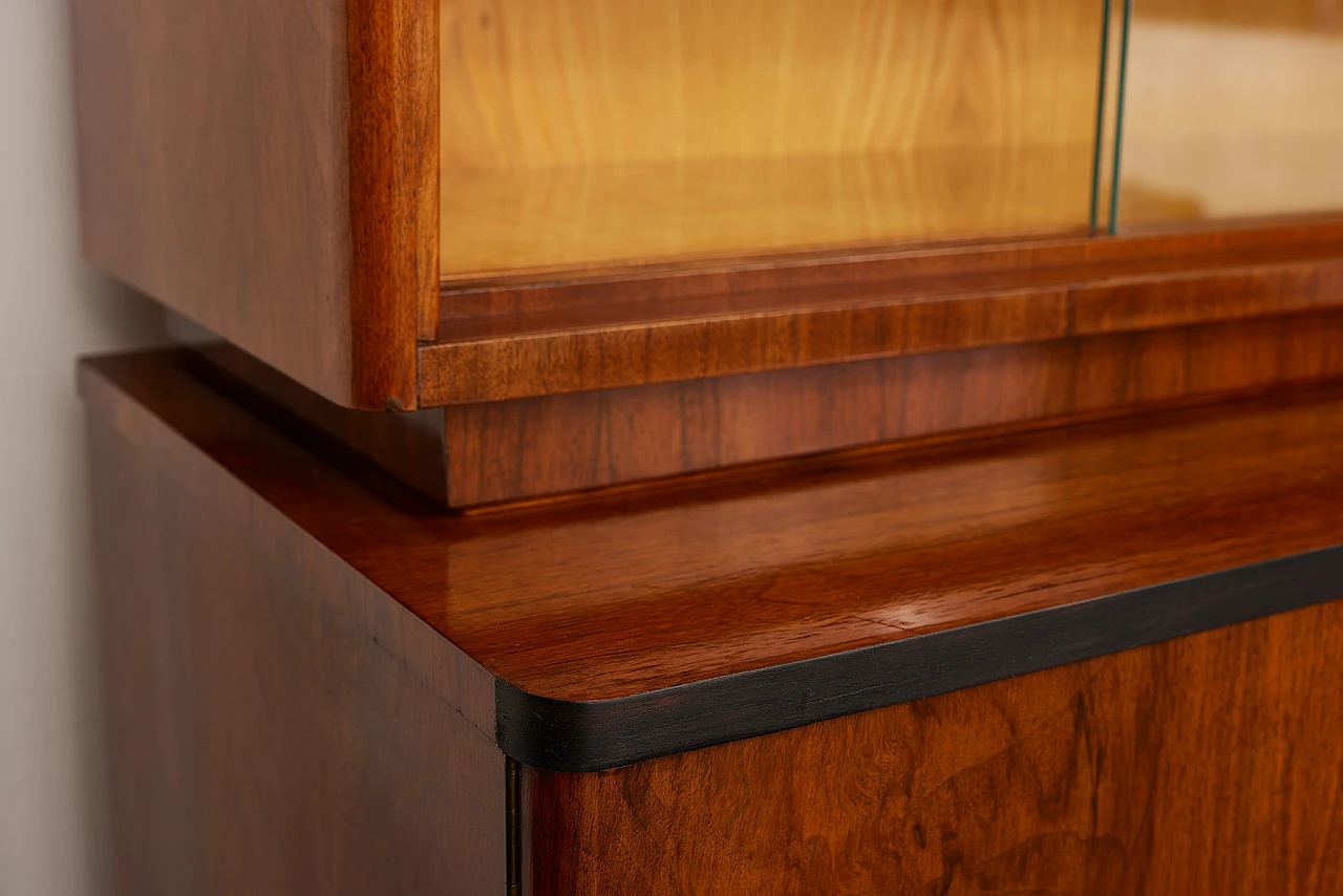 Wood veneered bookcase by Jindrich Halabala, 1954 6