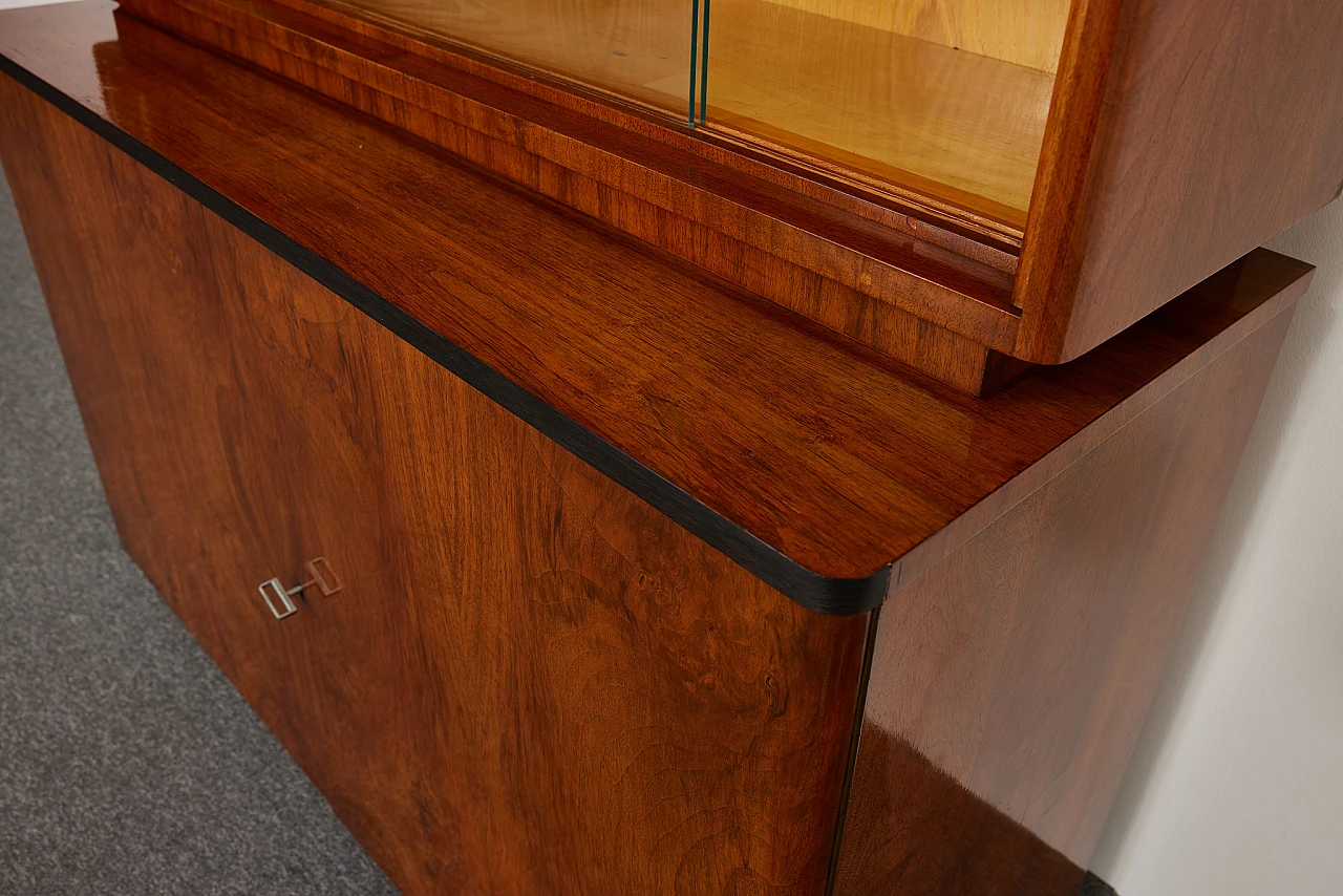 Wood veneered bookcase by Jindrich Halabala, 1954 11