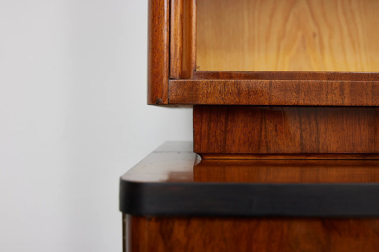 Wood veneered bookcase by Jindrich Halabala, 1954 14