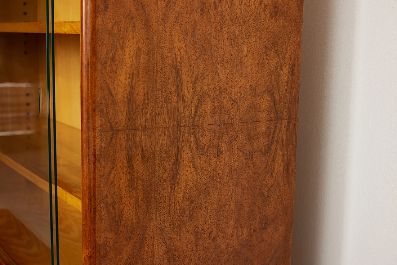 Wood veneered bookcase by Jindrich Halabala, 1954 15