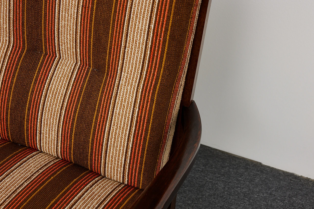 Pair of solid walnut Art Deco armchairs by Gyula Kaesz, 1930s 16