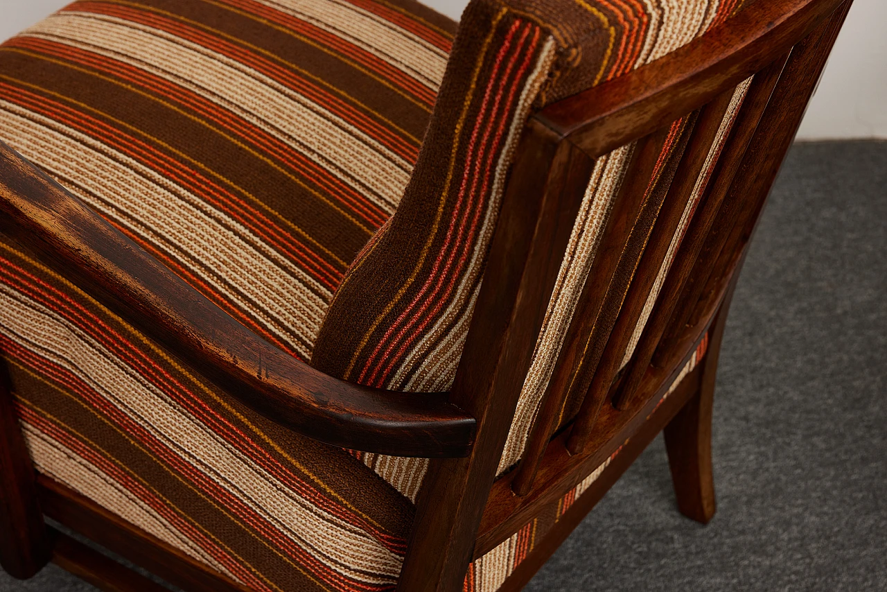 Pair of solid walnut Art Deco armchairs by Gyula Kaesz, 1930s 18