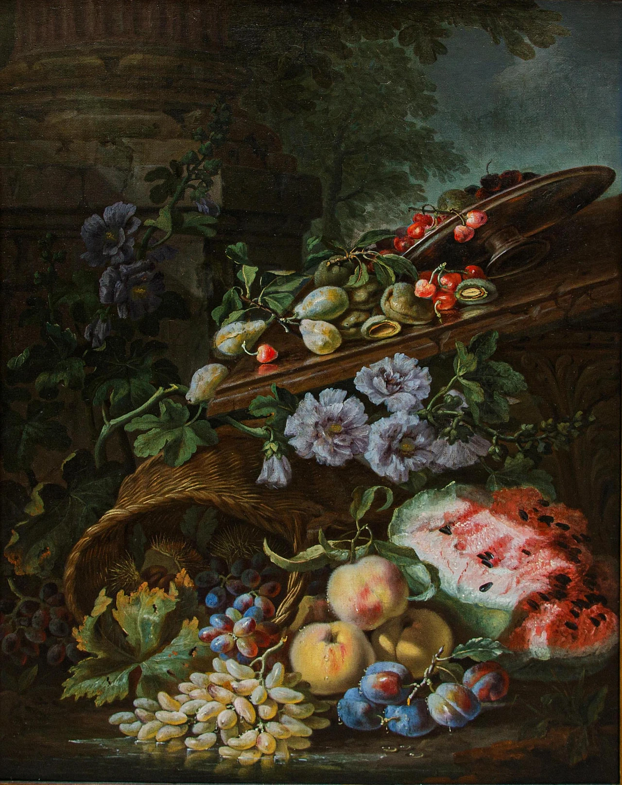 Maximilian Pfeiler, Natura morta con fiori, olio su tela, '600 2