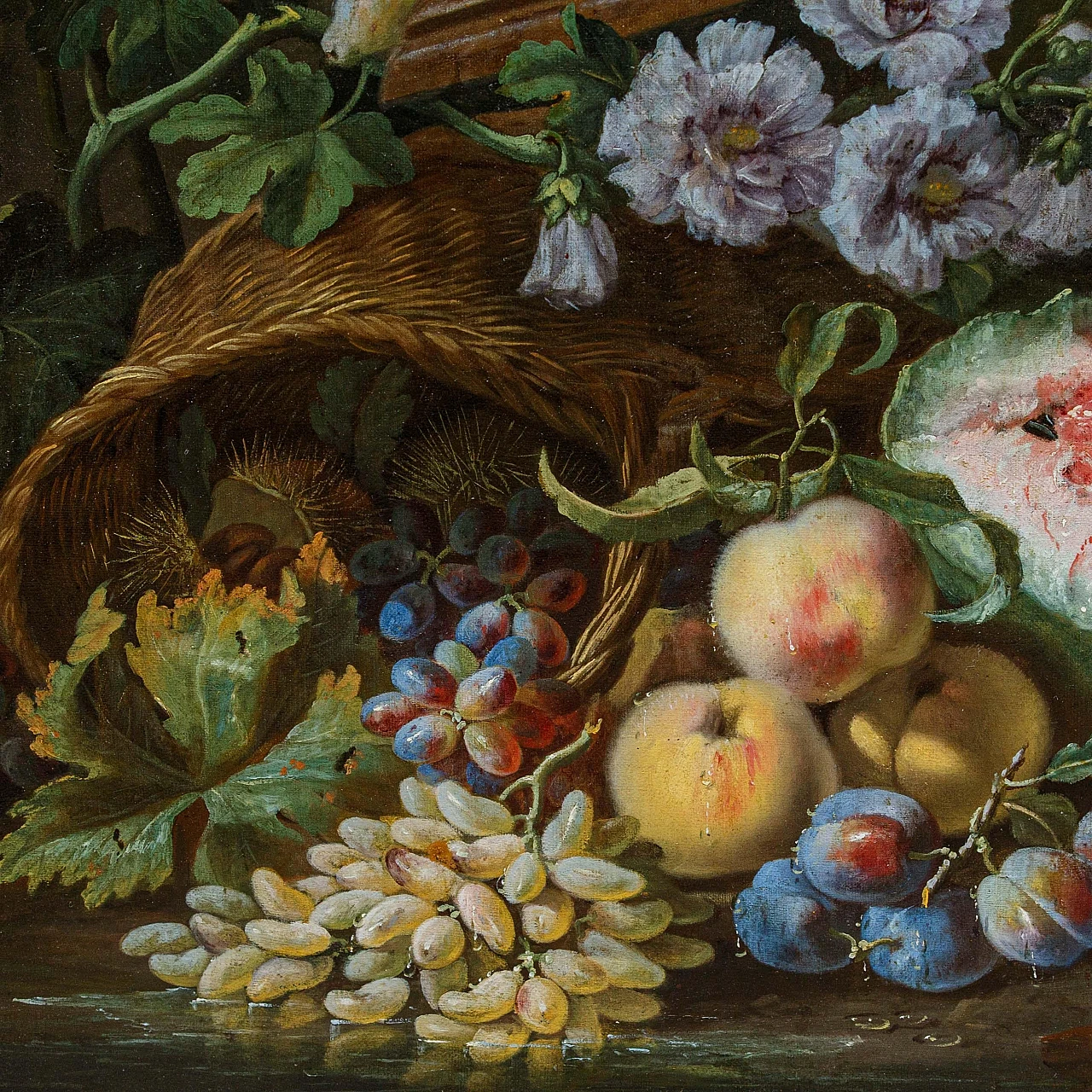 M. Pfeiler, Still life of flowers, oil on canvas, 17th century 3