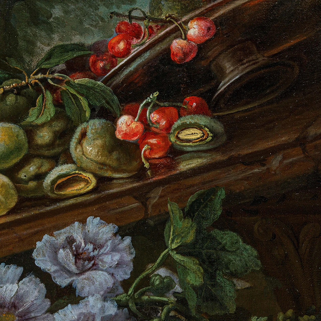 M. Pfeiler, Still life of flowers, oil on canvas, 17th century 6